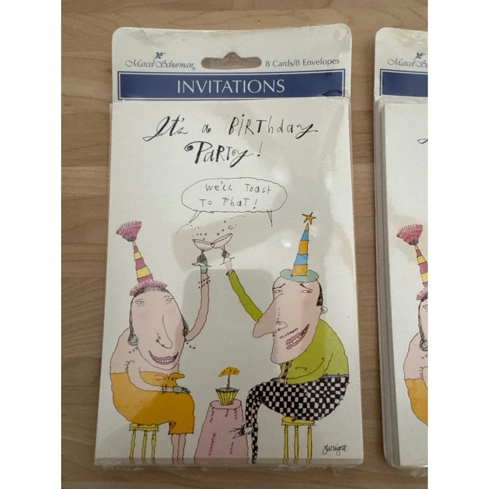 Marcel Schurman Birthday Party Invitations 16‎ Cards Envelopes Juright